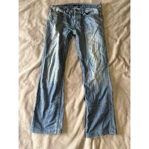 Heritage 1981 Mens Straight Leg Blue Jeans Medium Wash Denim Size 34